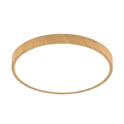 Bully LED-loftlampe med træ-look, Ø 28 cm