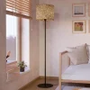 Butterburn gulvlampe, højde 162 cm, beige/grøn, metal/stof