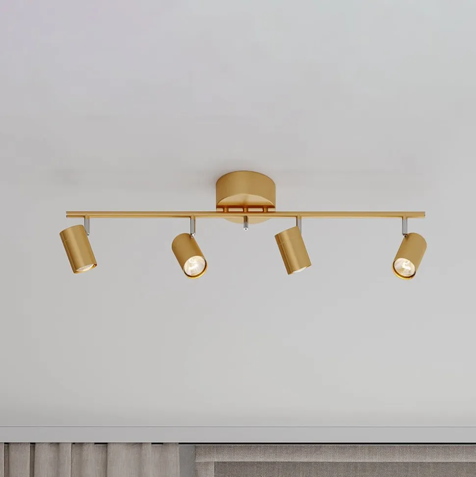 By Rydéns Correct loftspot, 4 lyskilder, mat guld