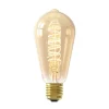 Calex E27 ST64 3,8W LED-filament Flex 821 guld dim