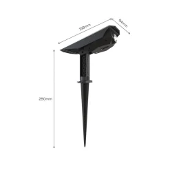 Calex LED-spot med jordspyd Padoa, 2-pak, sort