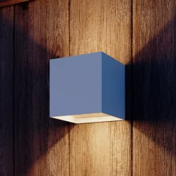 Calex LED-udendørs væglampe med batteri og sensor Volterra, hvid, IP44