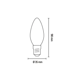 Calex Smart E14 B35 stearinlys 4,9W 1800-3000K dæmpbar guld