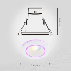 Calex Smart Halo downlight CCT RGB hvid