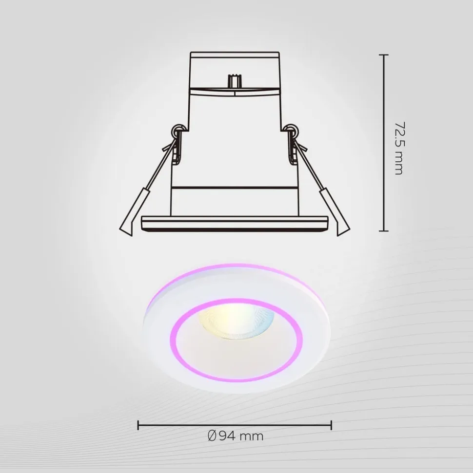 Calex Smart Halo downlight CCT RGB hvid