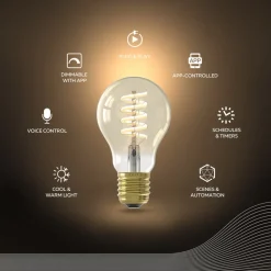 Calex Smart LED E27 7W A60 1800 - 3000 K Glødetråd