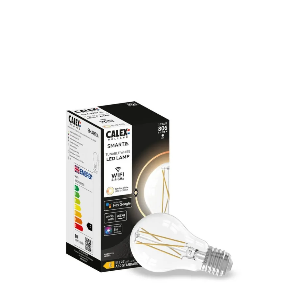 Calex Smart LED-filamentpære E27 A60 7W Filament CCT