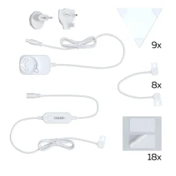 Calex Smart LED-væglampe TRIANGLES, 9-delt, RGBW, dæmpbar