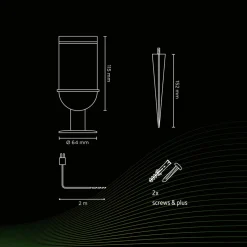 Calex Smart Outdoor Gardenspot spotlight, CCT, RGB