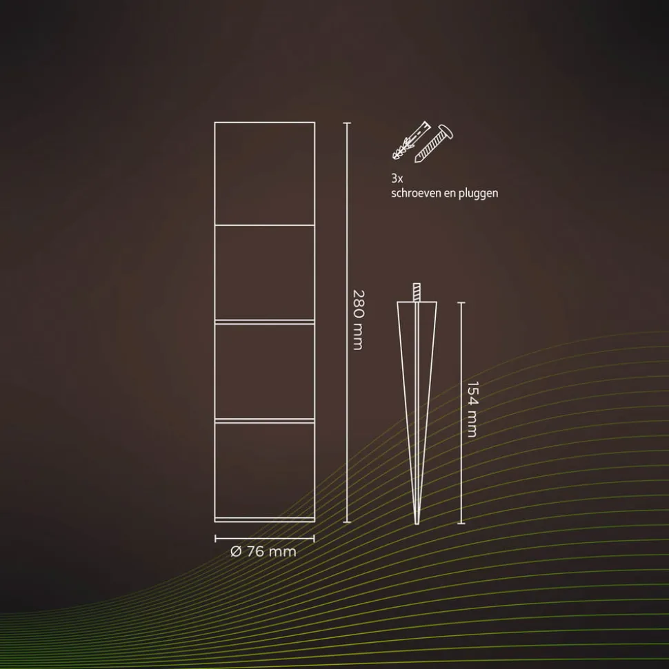 Calex Smart Outdoor Gardenpost RGBW sokkellampe