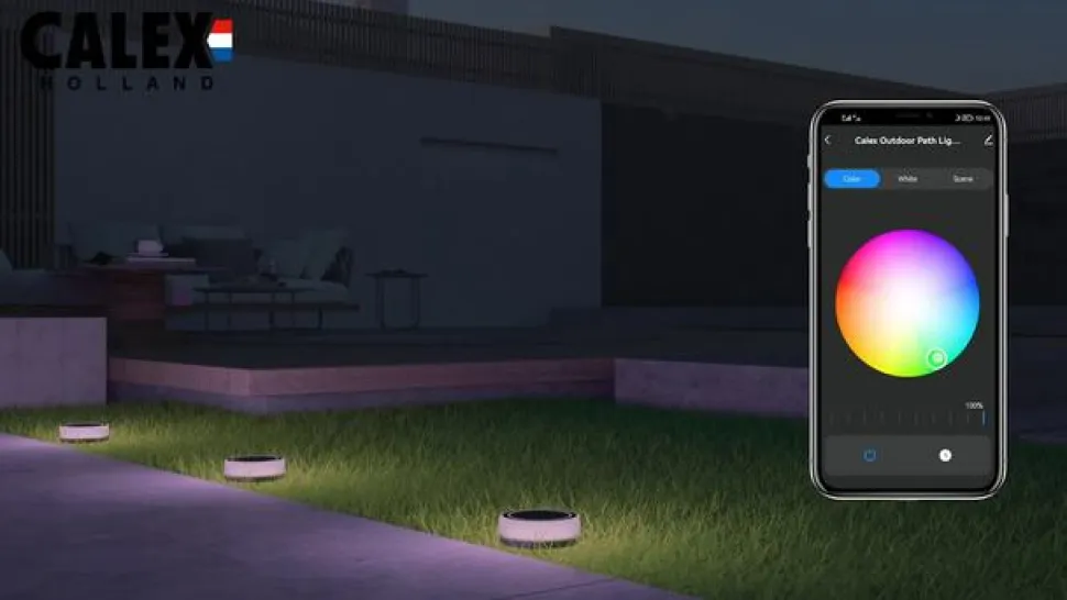 Calex Smart Outdoor Ground Spot, CCT RGB 3 lyskilder.