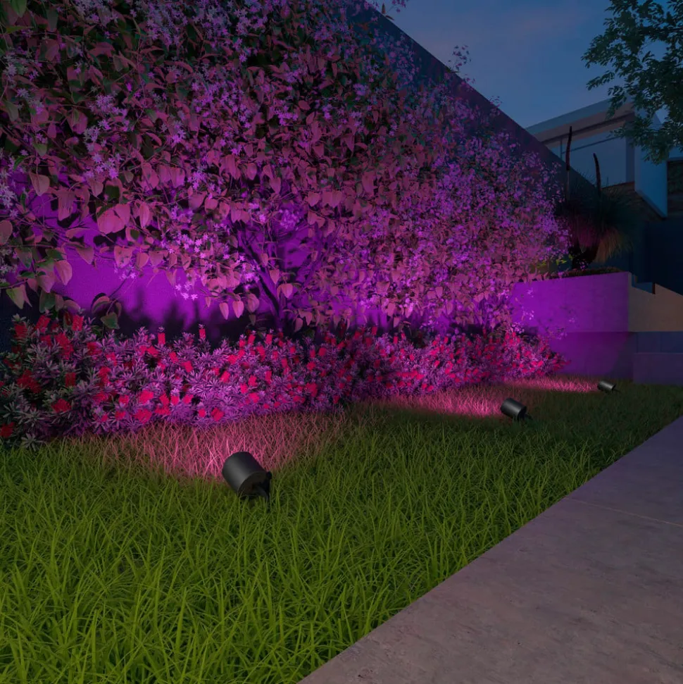 Calex Smart Outdoor Spotlight, jordspyd, sæt med 3 stk