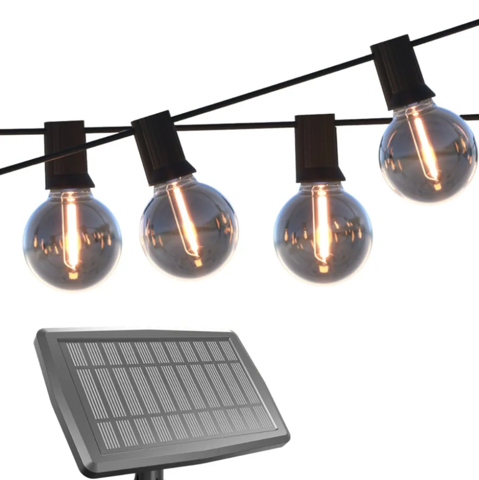 Calex Solar-LED-lyskæde Vista, længde 20 meter, IP44