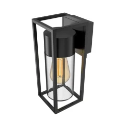Calex udendørs væglampe, bundstik, aluminium, sort