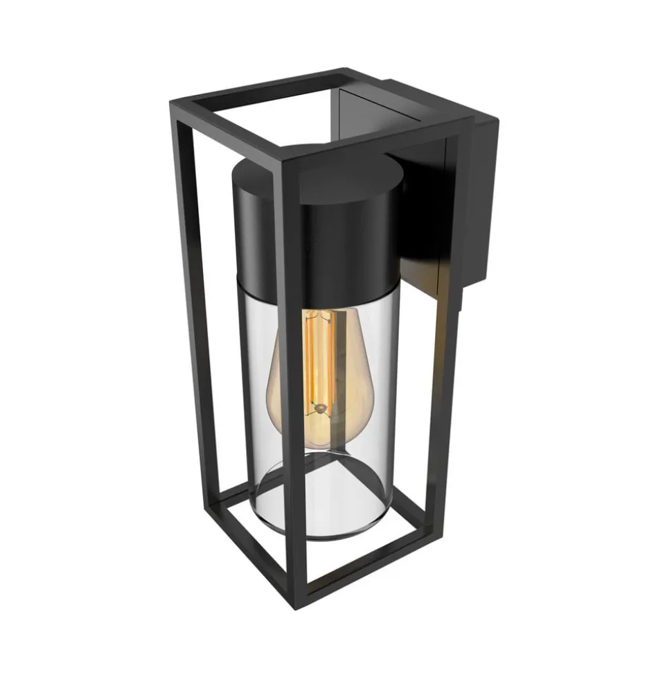 Calex udendørs væglampe, bundstik, aluminium, sort