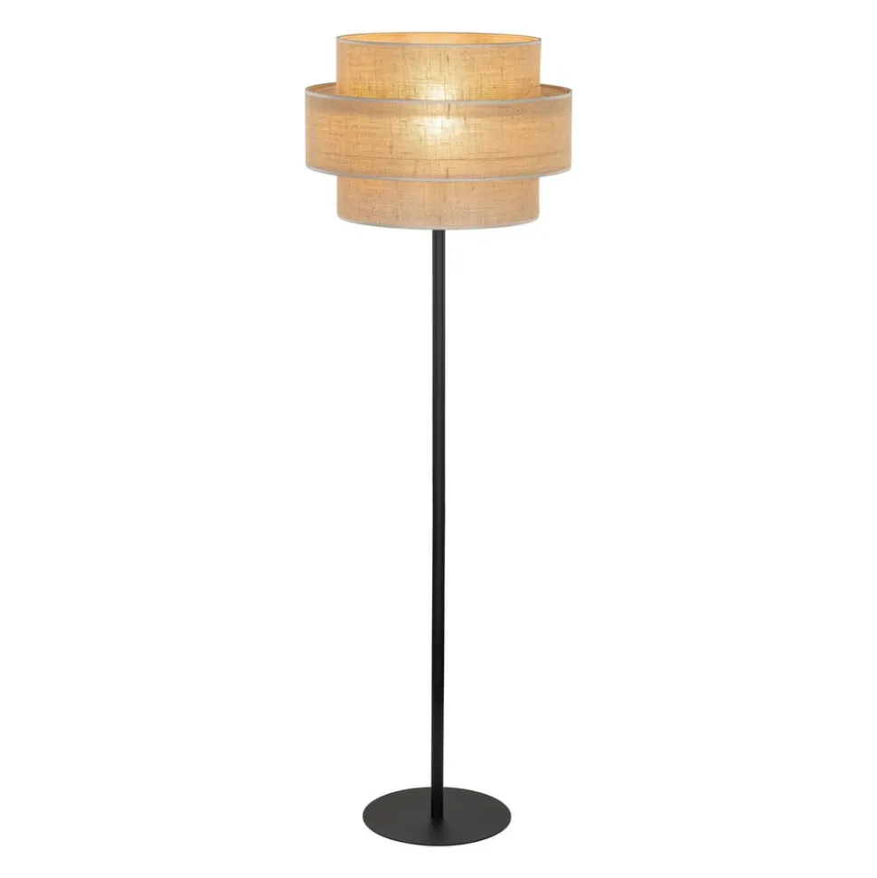 Calisto gulvlampe, jute, cylinder, naturbrun, højde 155 cm