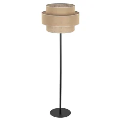 Calisto gulvlampe, jute, cylinder, naturbrun, højde 155 cm