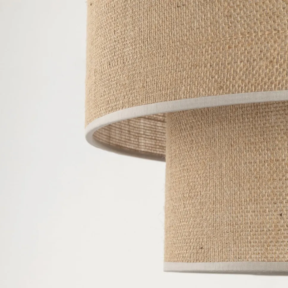 Calisto gulvlampe, jute, cylinder, naturbrun, højde 155 cm