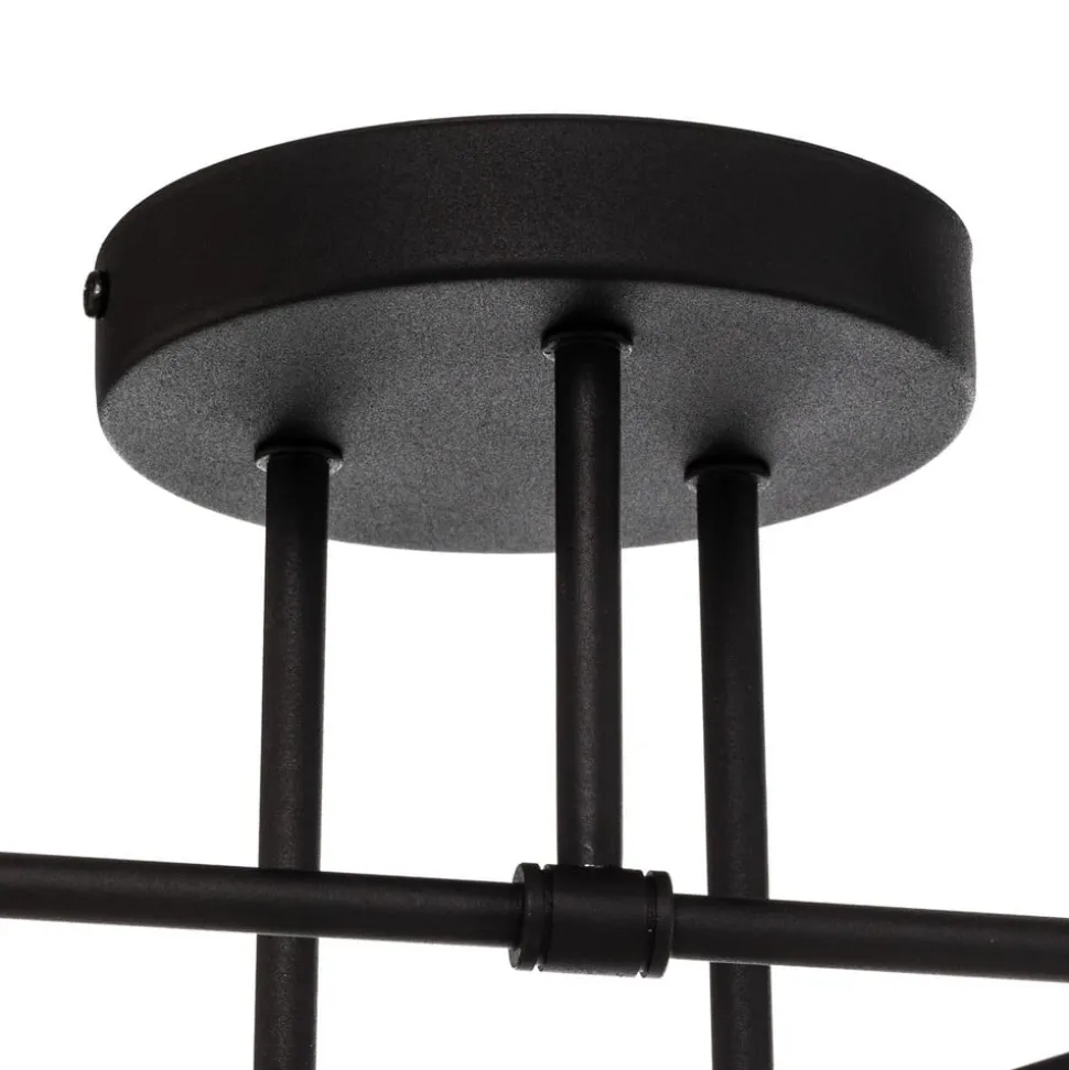 Cambridge loftlampe, 6 lyskilder, sort
