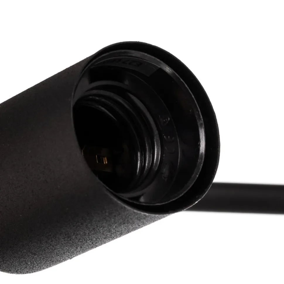 Cambridge loftlampe, 6 lyskilder, sort