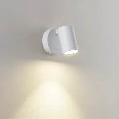 CAN TILT vægspot, hvid, Ø 10 cm, metal, afbryder, GU10