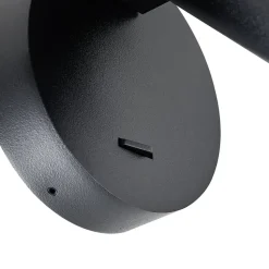 CAN TILT vægspot, sort, Ø 10 cm metal GU10 kontakt