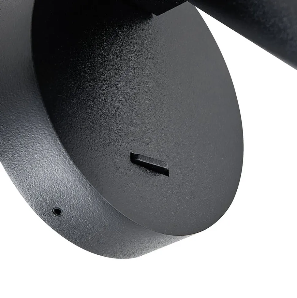 CAN TILT vægspot, sort, Ø 10 cm metal GU10 kontakt
