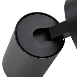 CAN TILT vægspot, sort, Ø 10 cm, metalkontakt USB