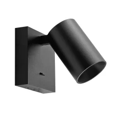 CAN TILT vægspot, sort, 10 x 10 cm, metal, USB-kontakt