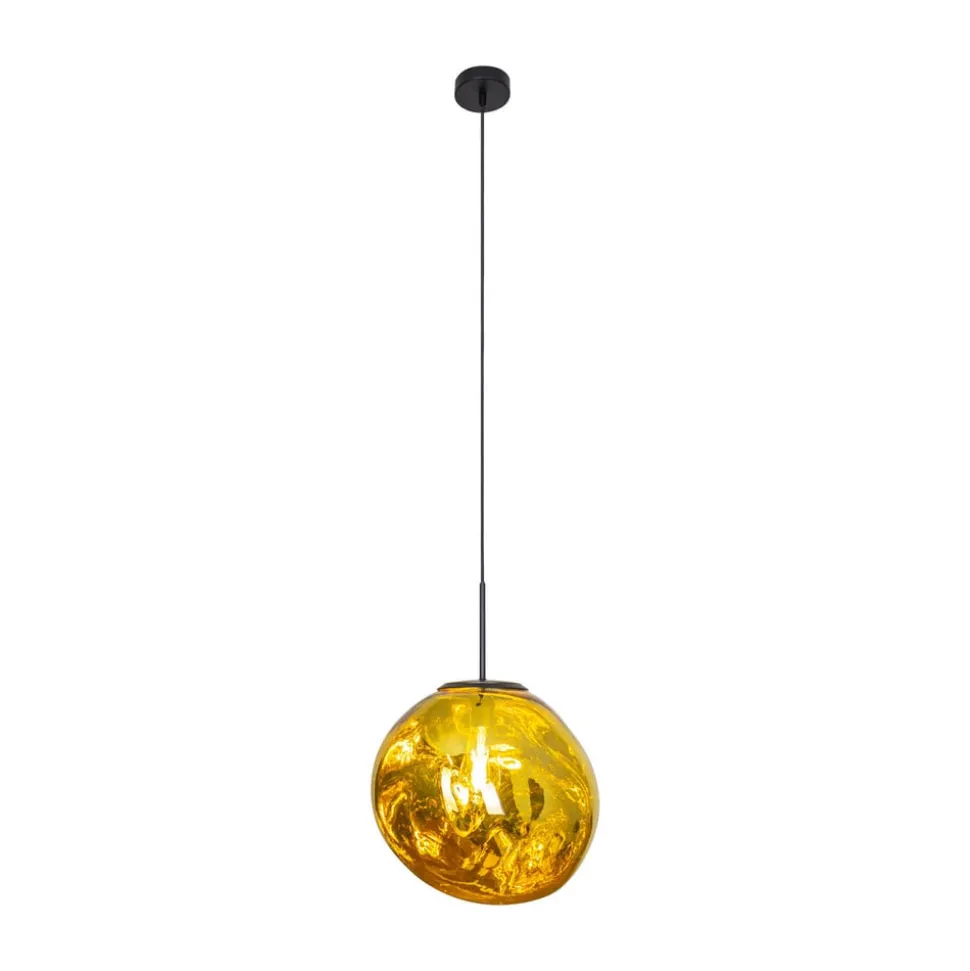 Canopus hængelampe, guldfarvet, Ø 36 cm, glas, E27