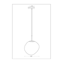 Canopus hængelampe, guldfarvet, Ø 36 cm, glas, E27
