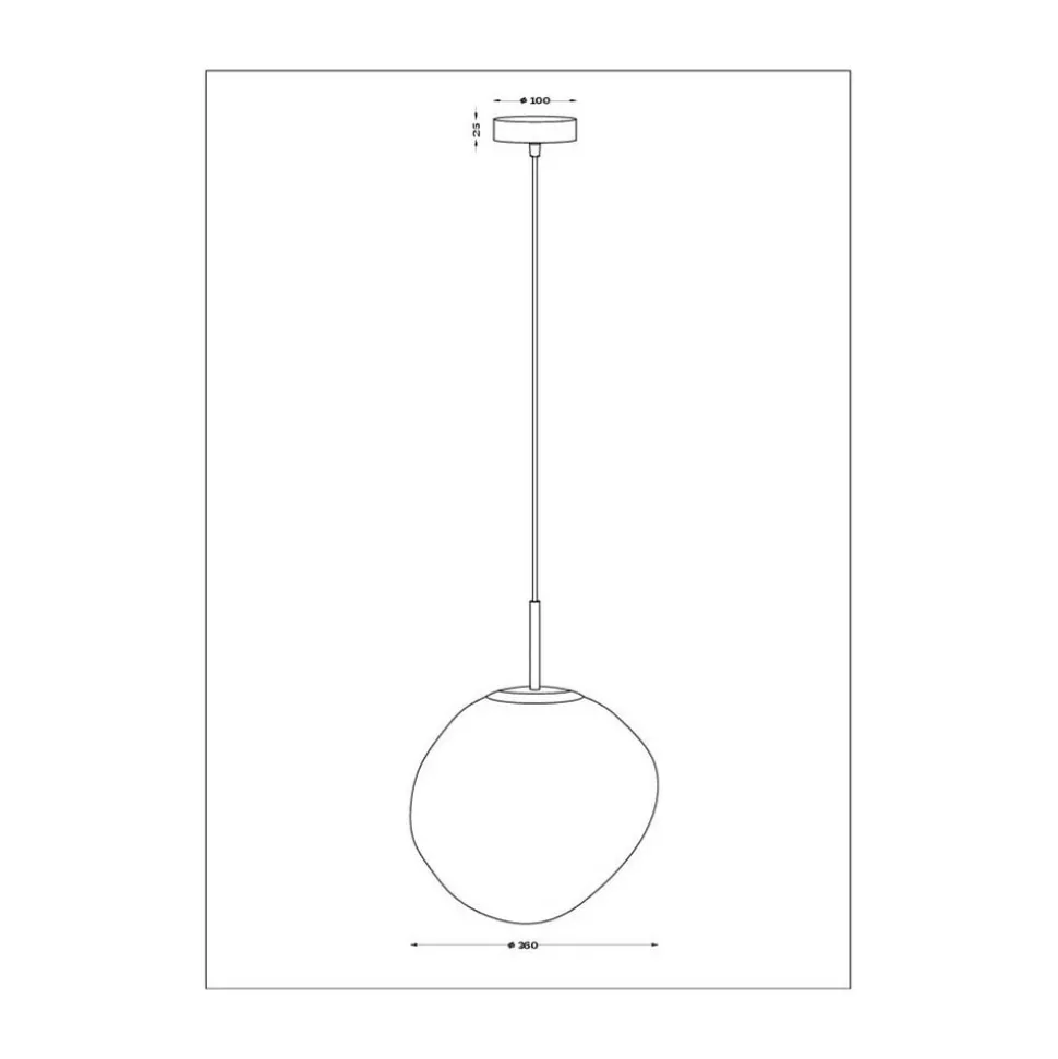 Canopus hængelampe, guldfarvet, Ø 36 cm, glas, E27