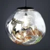 Canopus hængelampe, sølvfarvet, Ø 36 cm, glas, E27