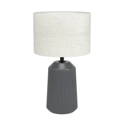 Capalbio bordlampe, grå fod/natur skærm