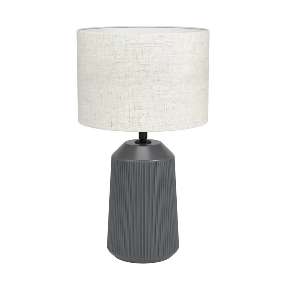 Capalbio bordlampe, grå fod/natur skærm