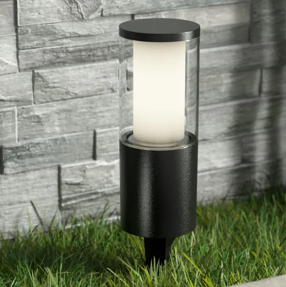 Carlo LED-lampe med jordspyd, sort 25 cm 3,5 W CCT