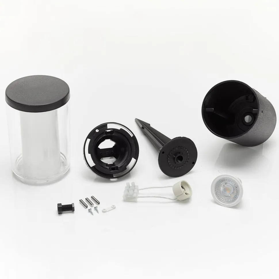 Carlo LED-lampe med jordspyd, sort 25 cm 3,5 W CCT