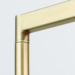 Carlton tekstilgulvlampe, mat messing