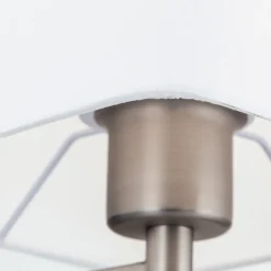 Carlton tekstilgulvlampe, mat nikkel