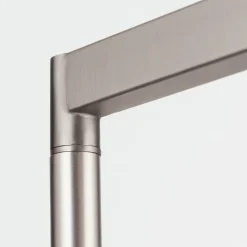Carlton tekstilgulvlampe, mat nikkel