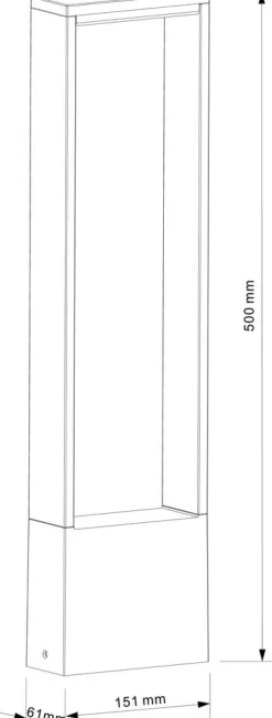 Cata IV LED-sokkellampe, højde 50 cm