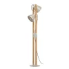 Cawton gulvlampe, højde 134,5 cm, stål/brun, 2 lyskilder i stål