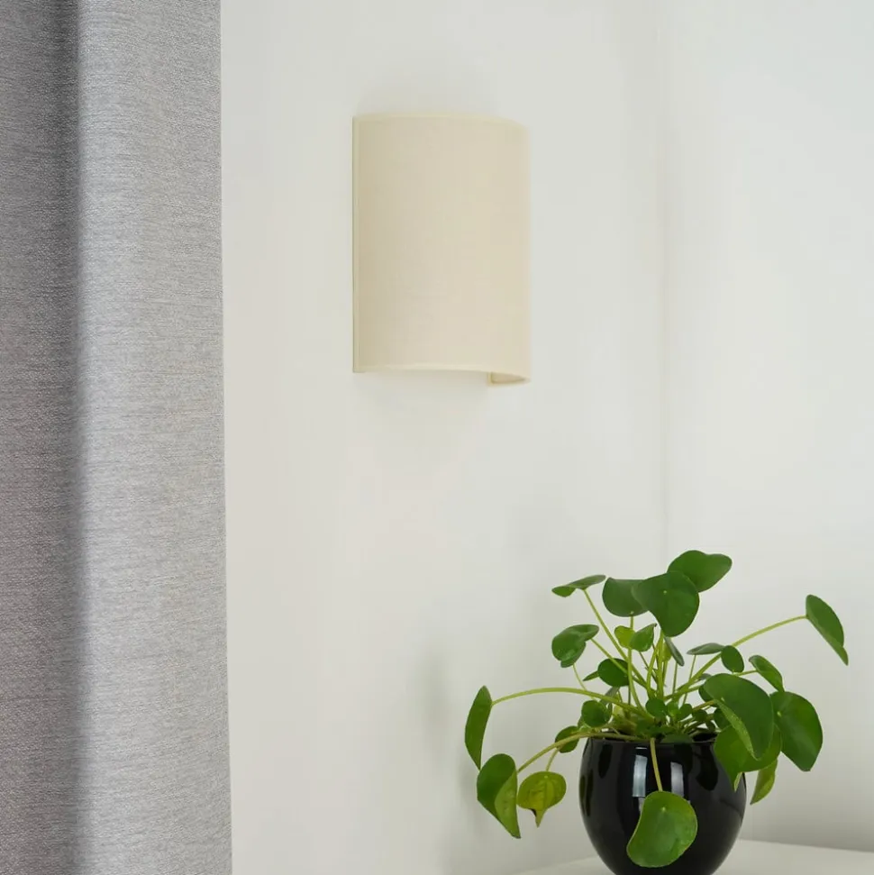 Celine væglampe, beige, stof, E27
