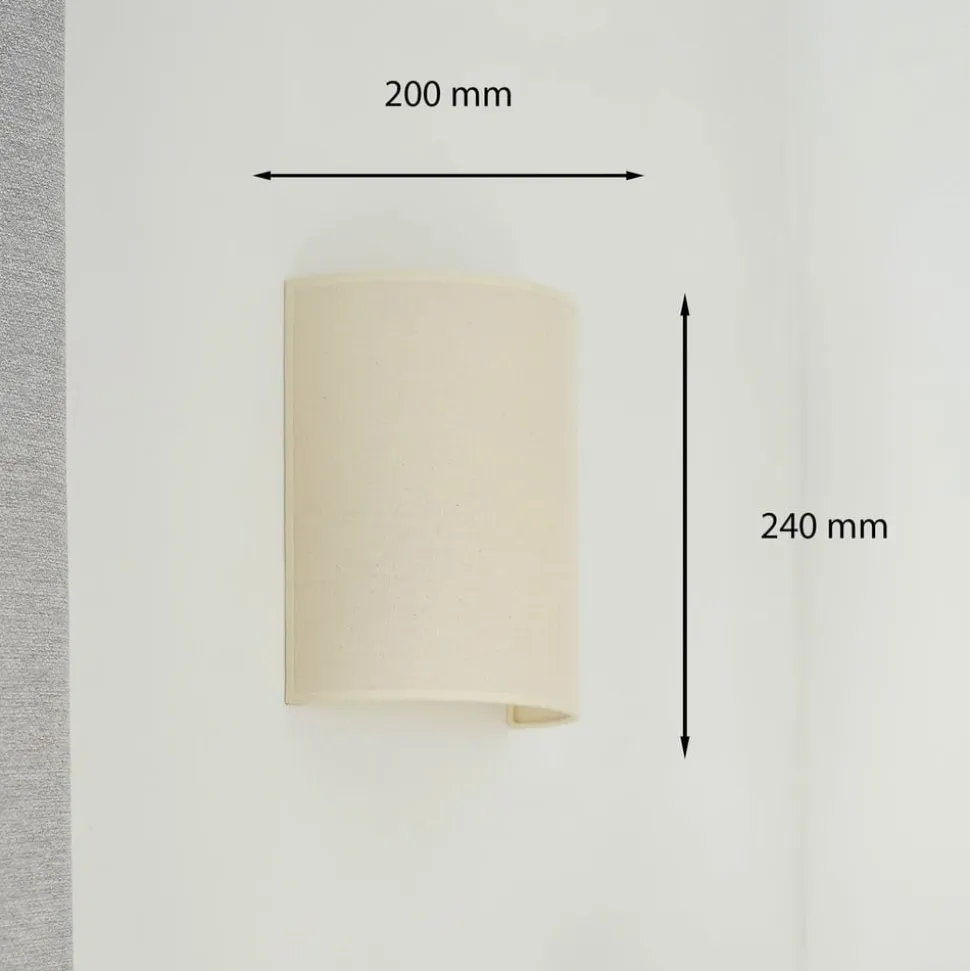 Celine væglampe, beige, stof, E27
