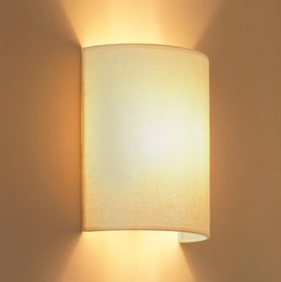Celine væglampe, beige, stof, E27