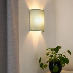 Celine væglampe, salvie, stof, E27