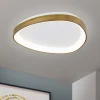 Charlie loftlampe, Ø 45 cm, opalhvid, antik messingfarve