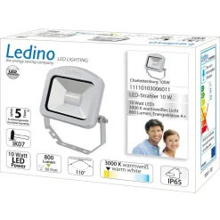 Charlottenburg udendørs LED-spot sølv 10W 3.000K