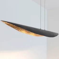 Chiasso LED-pendel, sort-brun/guld