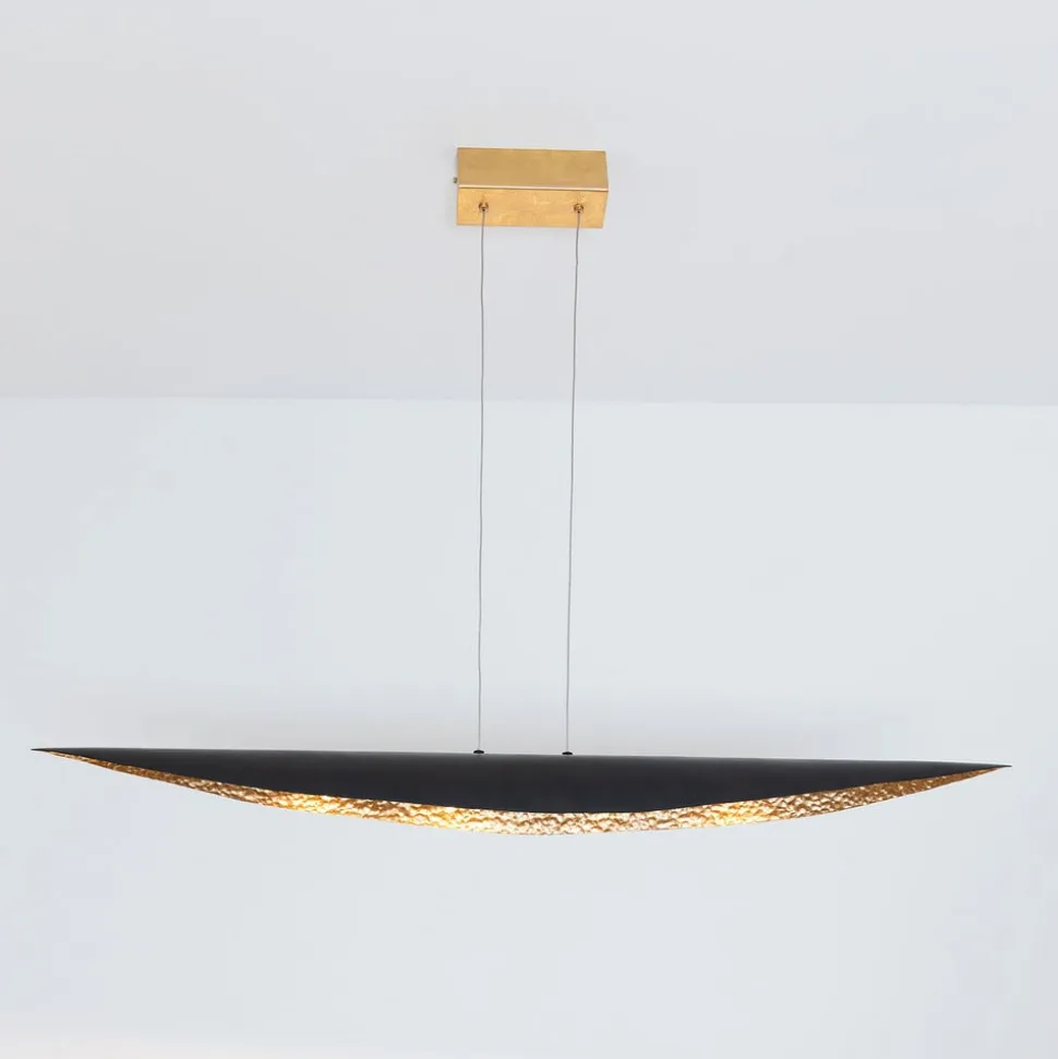 Chiasso LED-pendel, sort-brun/guld